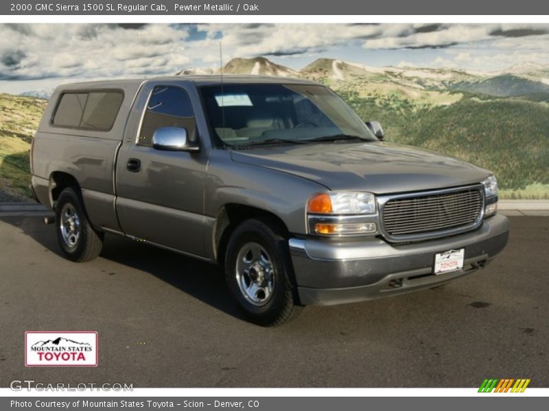 Pewter Metallic / Oak 2000 GMC Sierra 1500 SL Regular Cab