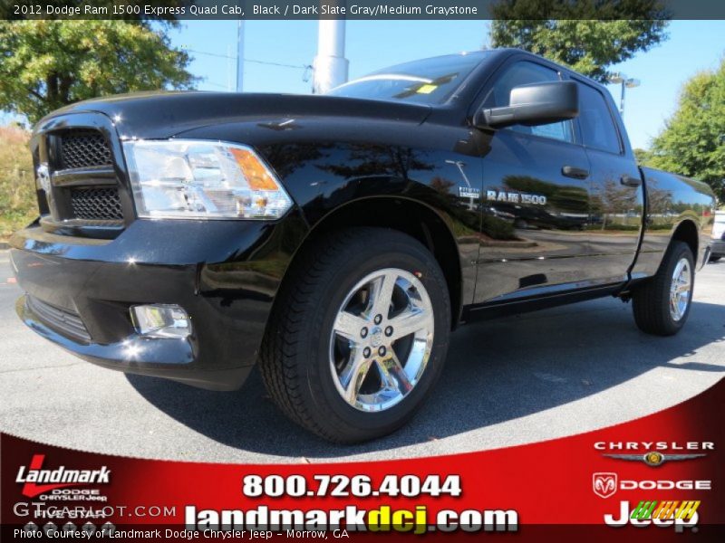 Black / Dark Slate Gray/Medium Graystone 2012 Dodge Ram 1500 Express Quad Cab