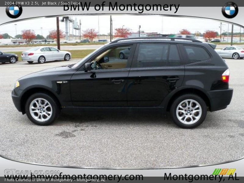 Jet Black / Sand Beige 2004 BMW X3 2.5i