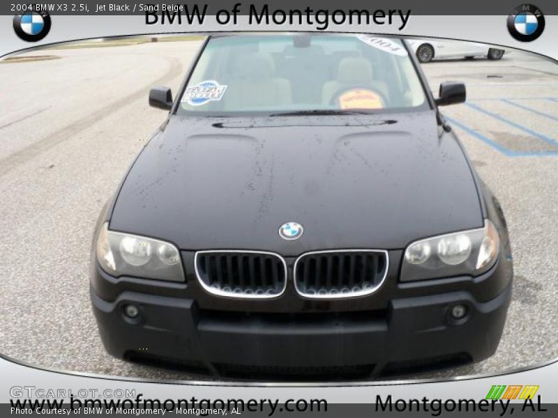 Jet Black / Sand Beige 2004 BMW X3 2.5i