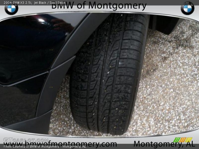 Jet Black / Sand Beige 2004 BMW X3 2.5i