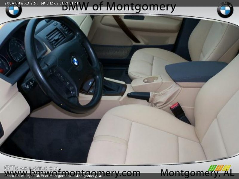 Jet Black / Sand Beige 2004 BMW X3 2.5i