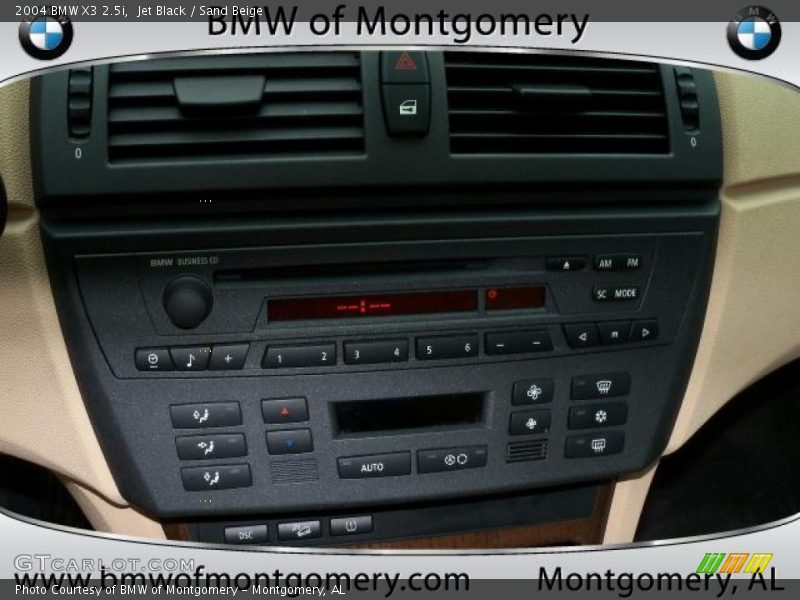 Jet Black / Sand Beige 2004 BMW X3 2.5i