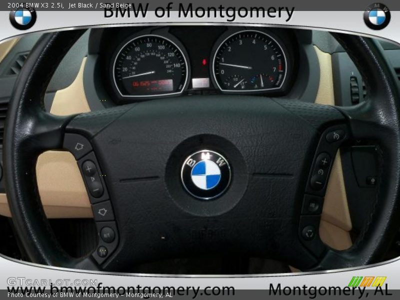 Jet Black / Sand Beige 2004 BMW X3 2.5i