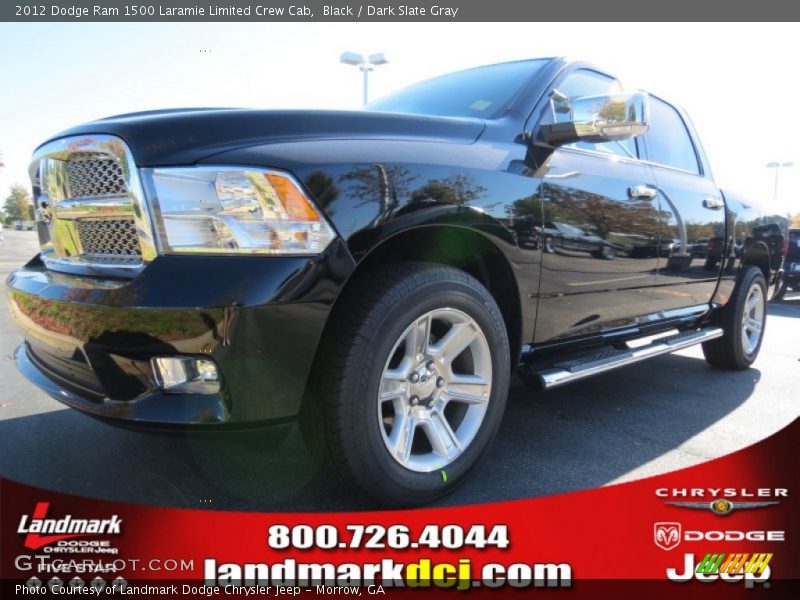Black / Dark Slate Gray 2012 Dodge Ram 1500 Laramie Limited Crew Cab