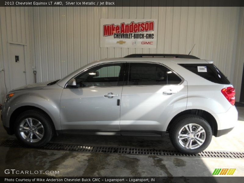 Silver Ice Metallic / Jet Black 2013 Chevrolet Equinox LT AWD