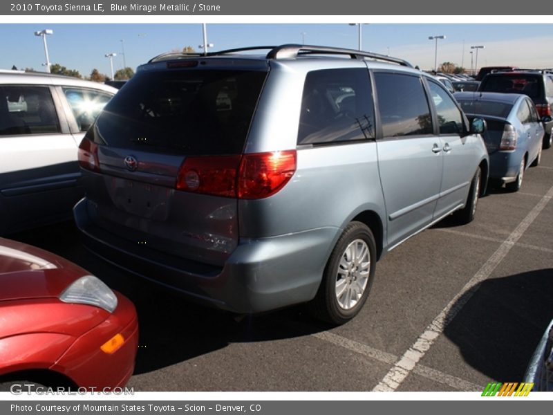 Blue Mirage Metallic / Stone 2010 Toyota Sienna LE