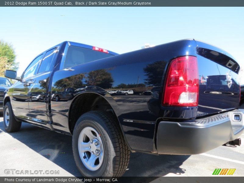 Black / Dark Slate Gray/Medium Graystone 2012 Dodge Ram 1500 ST Quad Cab
