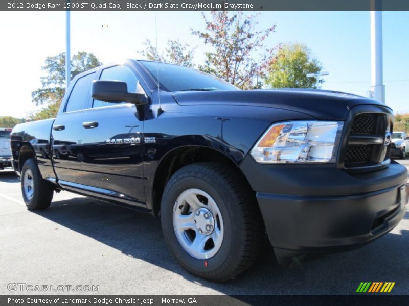 Black / Dark Slate Gray/Medium Graystone 2012 Dodge Ram 1500 ST Quad Cab