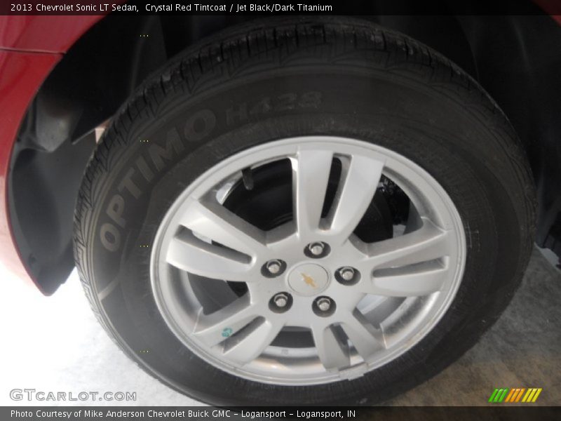 Crystal Red Tintcoat / Jet Black/Dark Titanium 2013 Chevrolet Sonic LT Sedan
