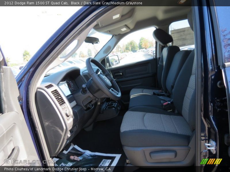 Black / Dark Slate Gray/Medium Graystone 2012 Dodge Ram 1500 ST Quad Cab