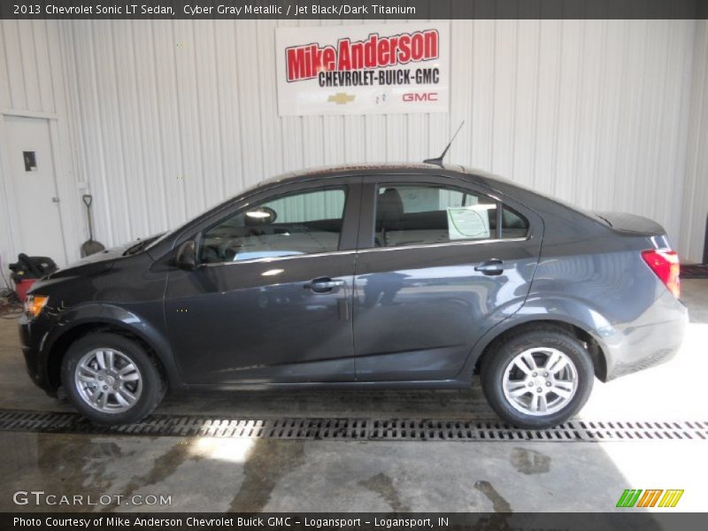 Cyber Gray Metallic / Jet Black/Dark Titanium 2013 Chevrolet Sonic LT Sedan