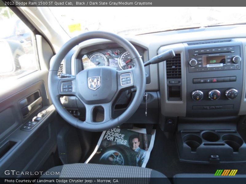Black / Dark Slate Gray/Medium Graystone 2012 Dodge Ram 1500 ST Quad Cab