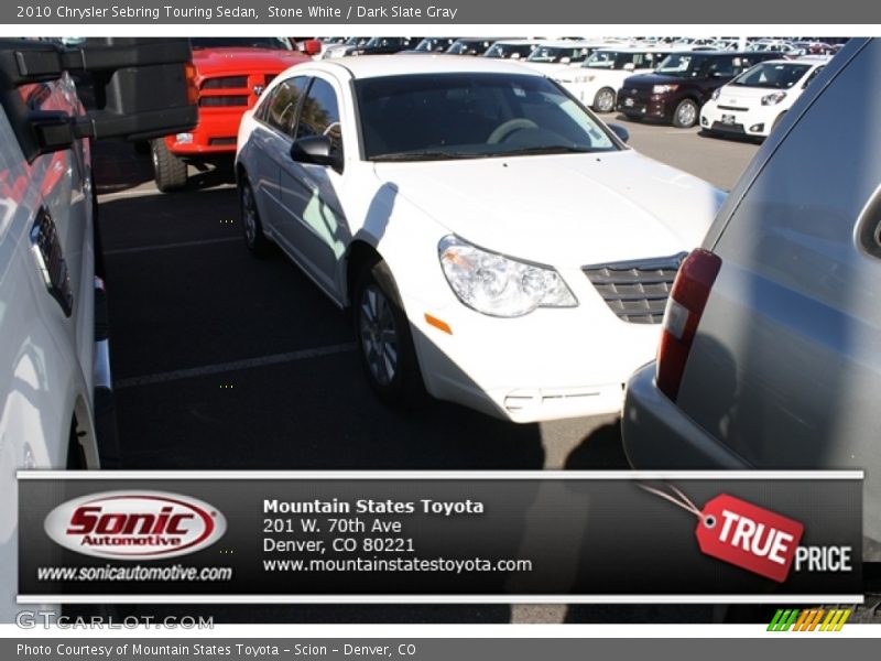 Stone White / Dark Slate Gray 2010 Chrysler Sebring Touring Sedan