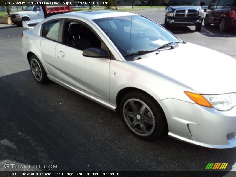 Silver Nickel / Black 2006 Saturn ION Red Line Quad Coupe