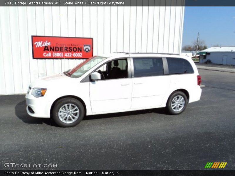 Stone White / Black/Light Graystone 2013 Dodge Grand Caravan SXT
