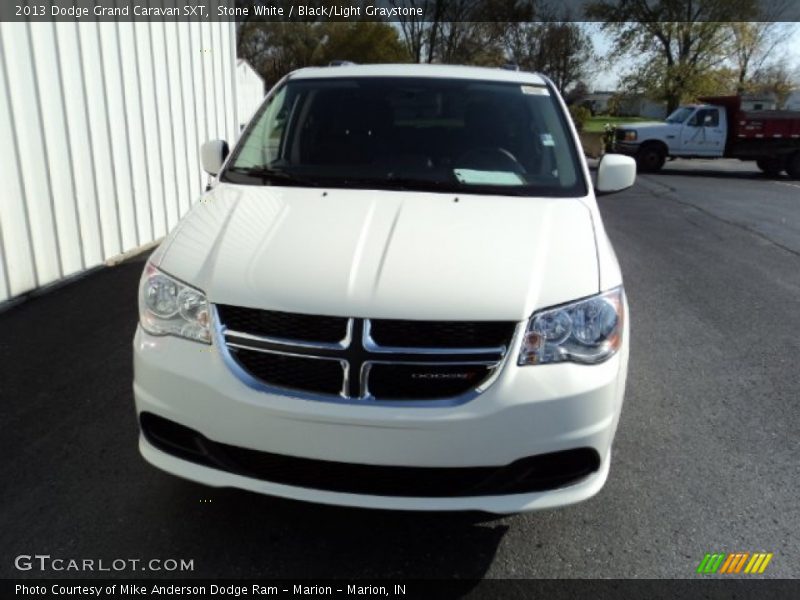 Stone White / Black/Light Graystone 2013 Dodge Grand Caravan SXT