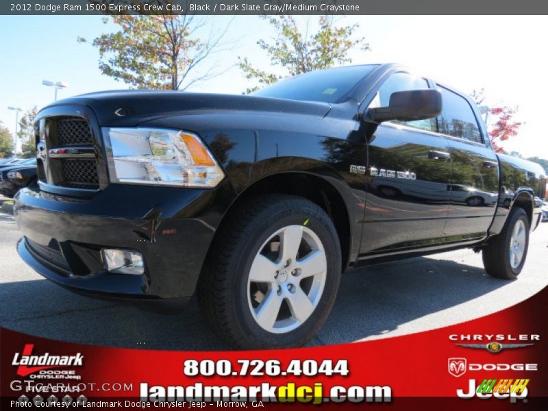 Black / Dark Slate Gray/Medium Graystone 2012 Dodge Ram 1500 Express Crew Cab
