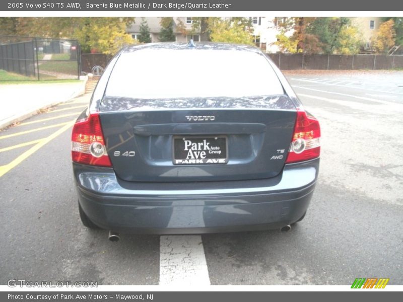 Barents Blue Metallic / Dark Beige/Quartz Leather 2005 Volvo S40 T5 AWD