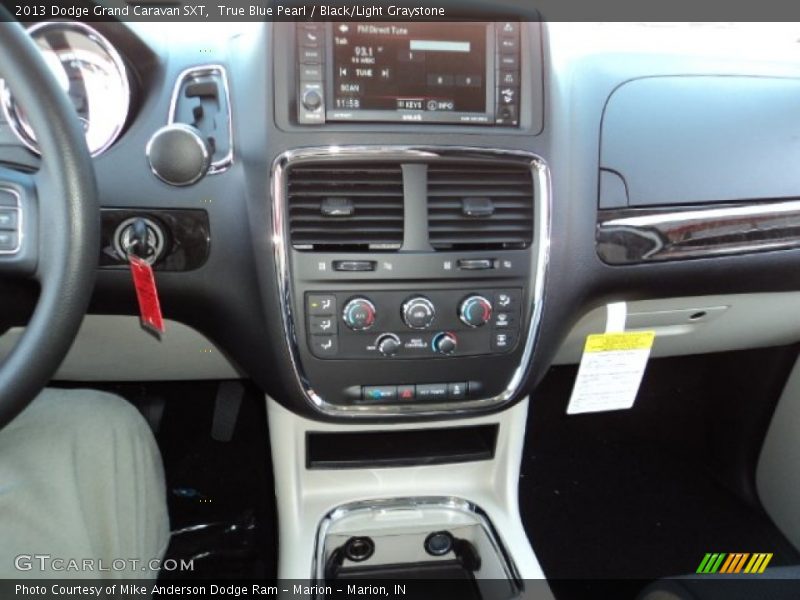 True Blue Pearl / Black/Light Graystone 2013 Dodge Grand Caravan SXT
