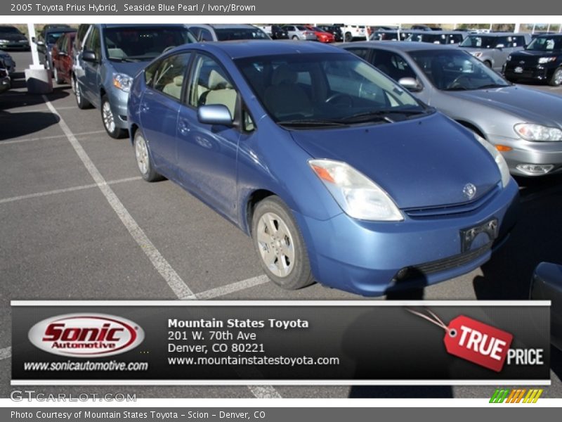 Seaside Blue Pearl / Ivory/Brown 2005 Toyota Prius Hybrid