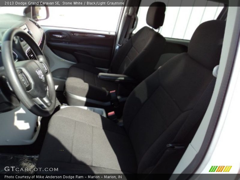 Stone White / Black/Light Graystone 2013 Dodge Grand Caravan SE