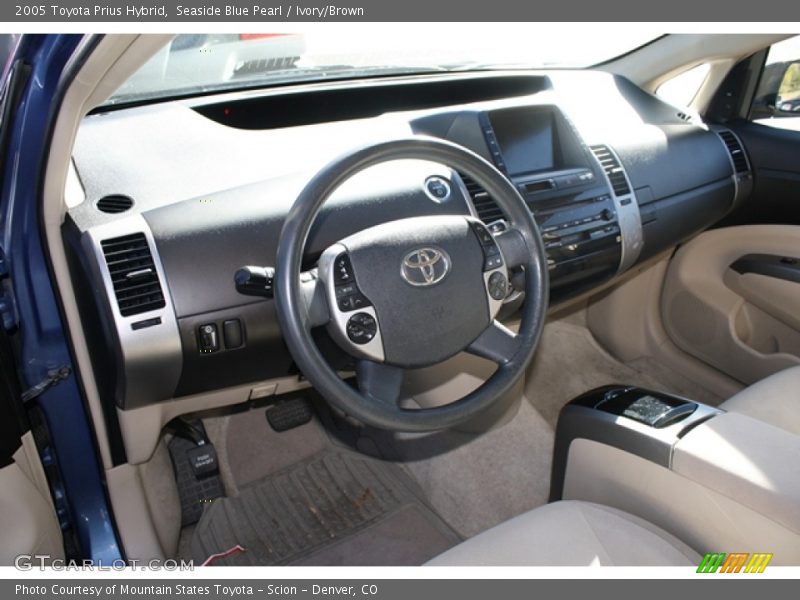 Seaside Blue Pearl / Ivory/Brown 2005 Toyota Prius Hybrid