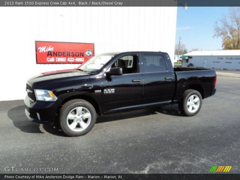 Black / Black/Diesel Gray 2013 Ram 1500 Express Crew Cab 4x4