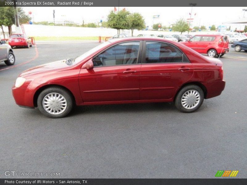 Radiant Red / Beige 2005 Kia Spectra EX Sedan