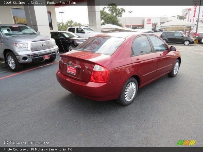 Radiant Red / Beige 2005 Kia Spectra EX Sedan
