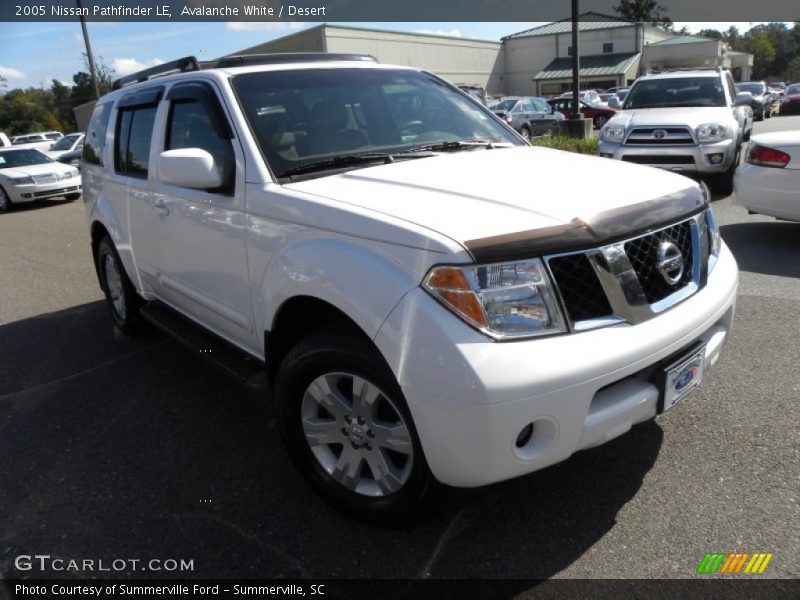 Avalanche White / Desert 2005 Nissan Pathfinder LE