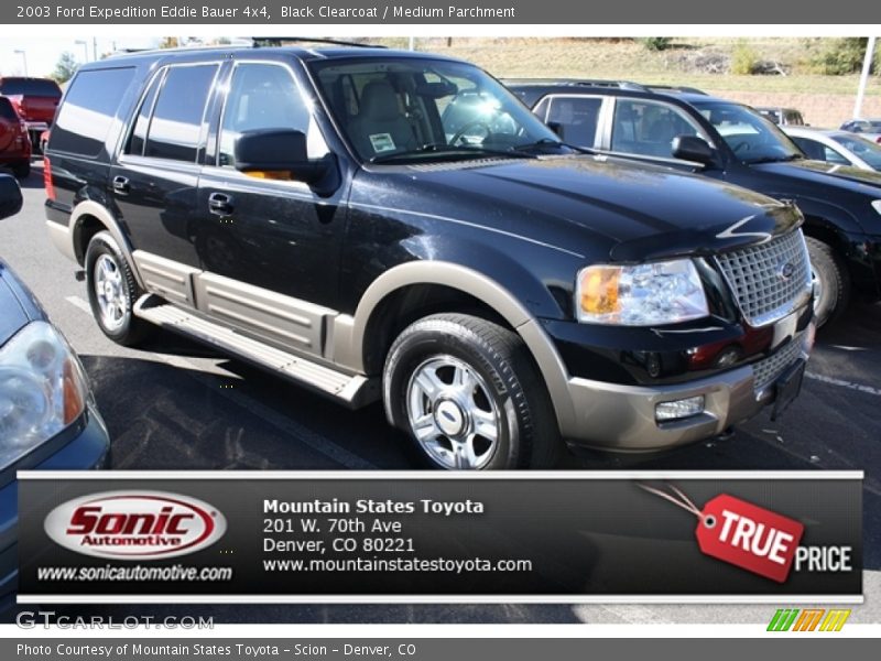 Black Clearcoat / Medium Parchment 2003 Ford Expedition Eddie Bauer 4x4