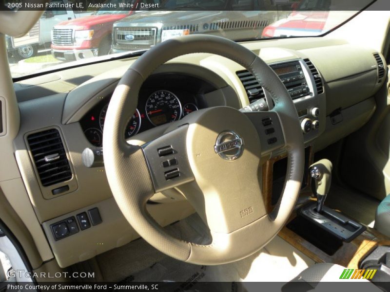 Avalanche White / Desert 2005 Nissan Pathfinder LE