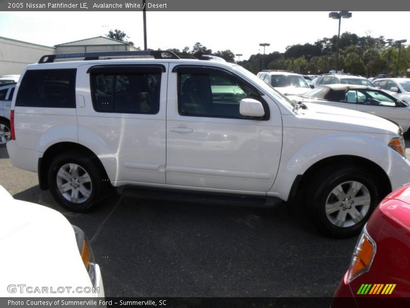 Avalanche White / Desert 2005 Nissan Pathfinder LE