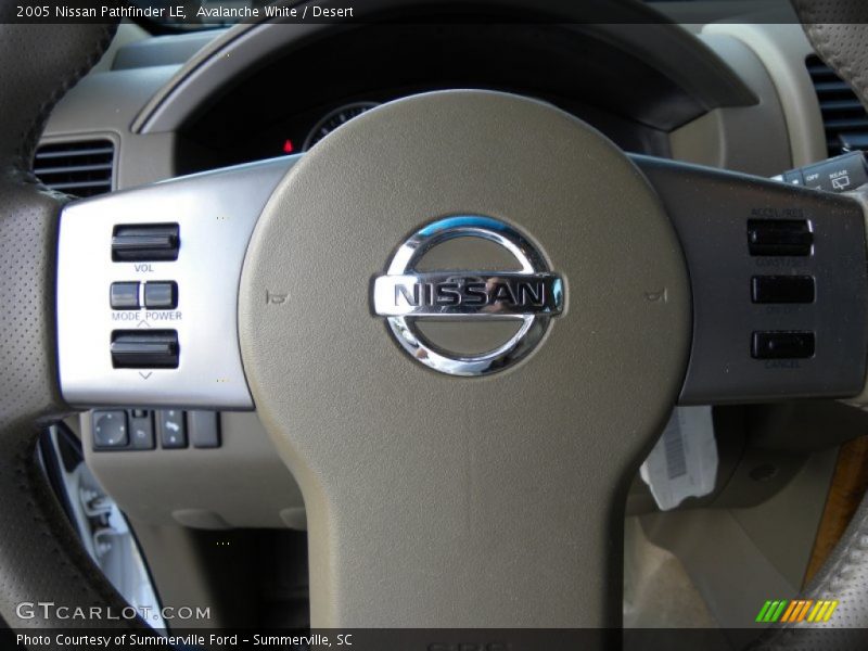 Avalanche White / Desert 2005 Nissan Pathfinder LE