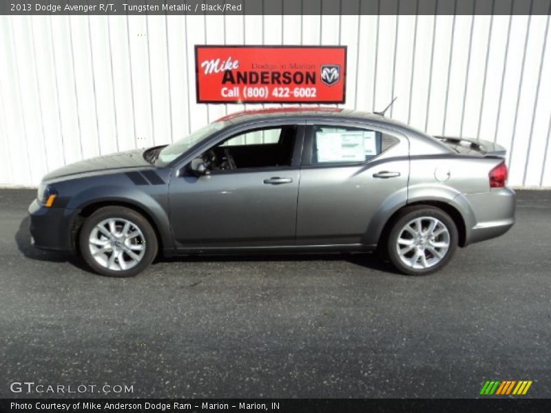 Tungsten Metallic / Black/Red 2013 Dodge Avenger R/T