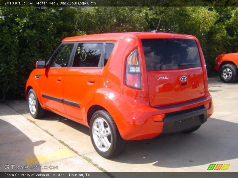 Molten Red / Black Soul Logo Cloth 2010 Kia Soul +