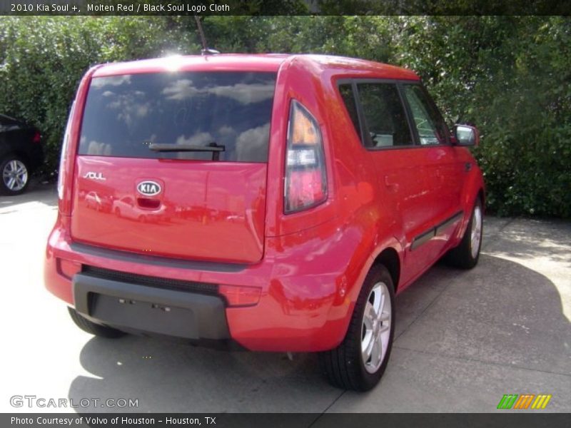 Molten Red / Black Soul Logo Cloth 2010 Kia Soul +