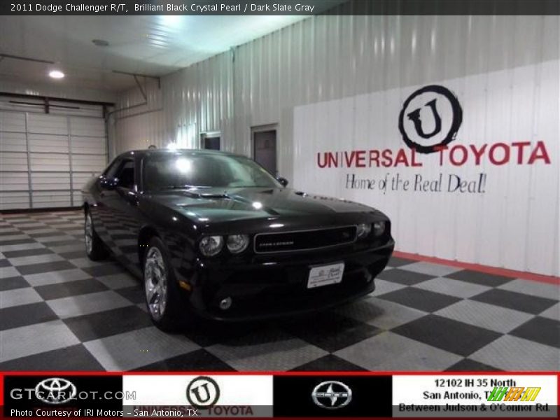 Brilliant Black Crystal Pearl / Dark Slate Gray 2011 Dodge Challenger R/T