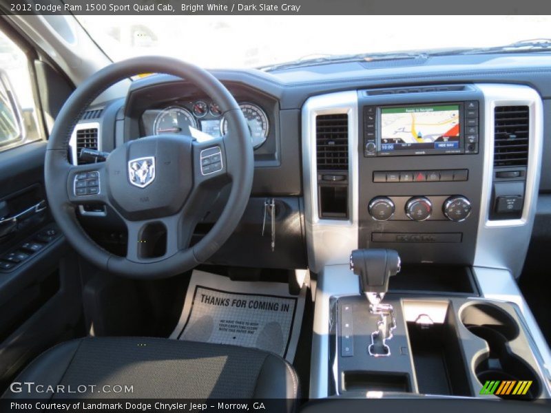 Bright White / Dark Slate Gray 2012 Dodge Ram 1500 Sport Quad Cab