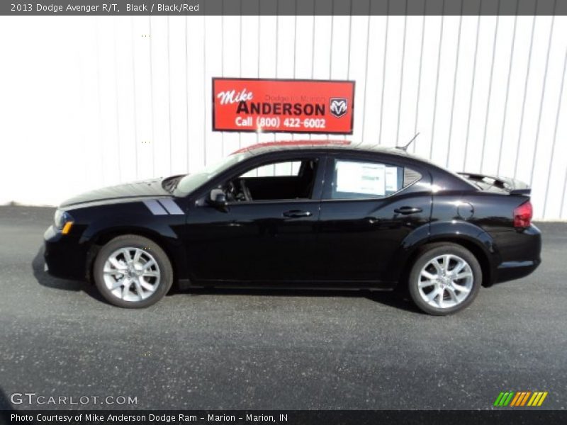 Black / Black/Red 2013 Dodge Avenger R/T