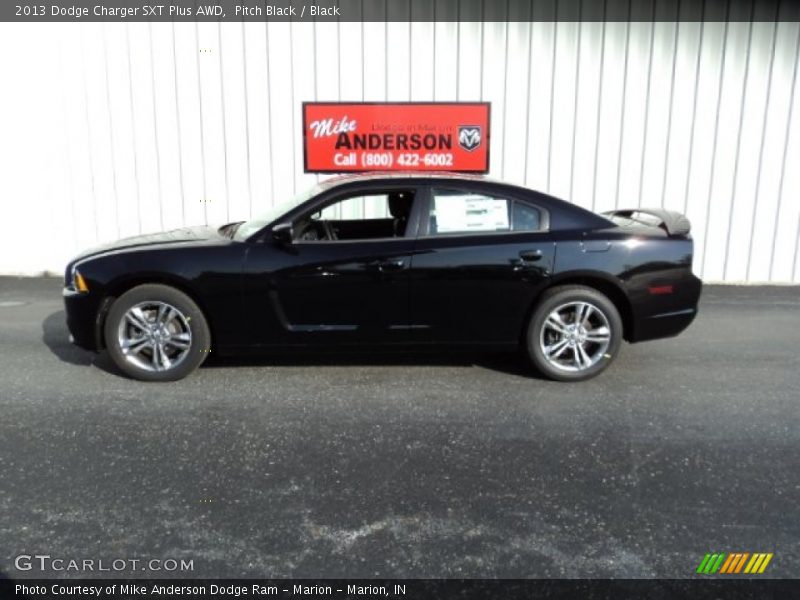 Pitch Black / Black 2013 Dodge Charger SXT Plus AWD
