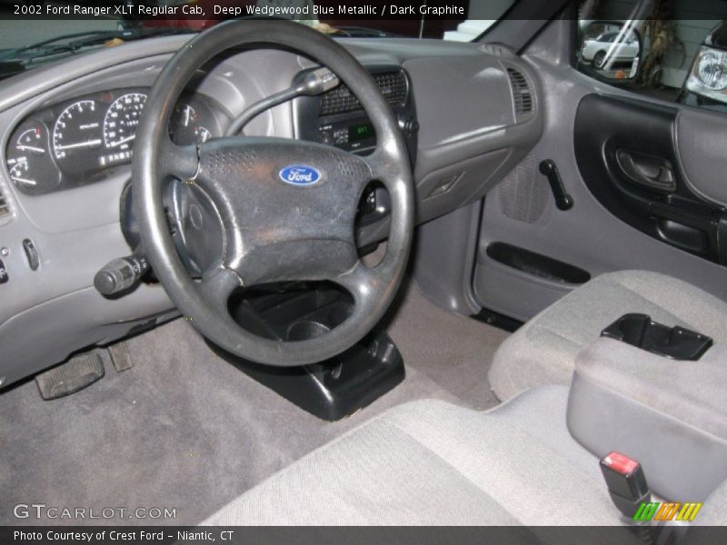 Deep Wedgewood Blue Metallic / Dark Graphite 2002 Ford Ranger XLT Regular Cab