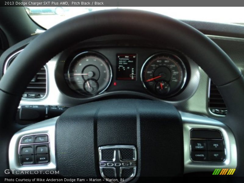 Pitch Black / Black 2013 Dodge Charger SXT Plus AWD