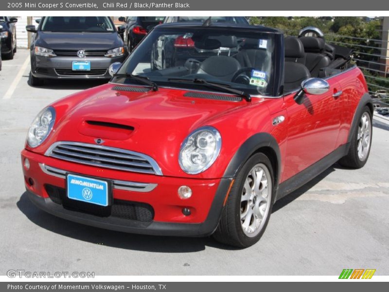 Chili Red / Black/Panther Black 2005 Mini Cooper S Convertible