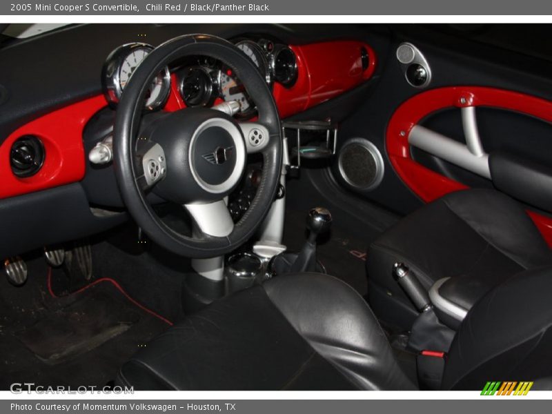 Chili Red / Black/Panther Black 2005 Mini Cooper S Convertible