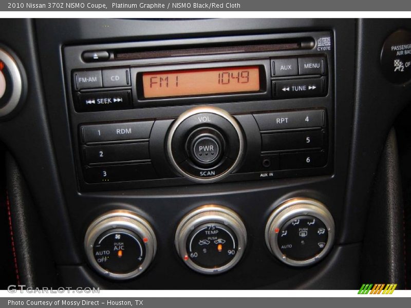 Controls of 2010 370Z NISMO Coupe