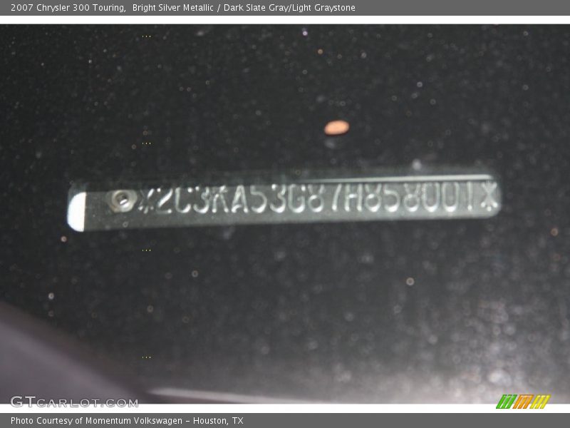 Bright Silver Metallic / Dark Slate Gray/Light Graystone 2007 Chrysler 300 Touring