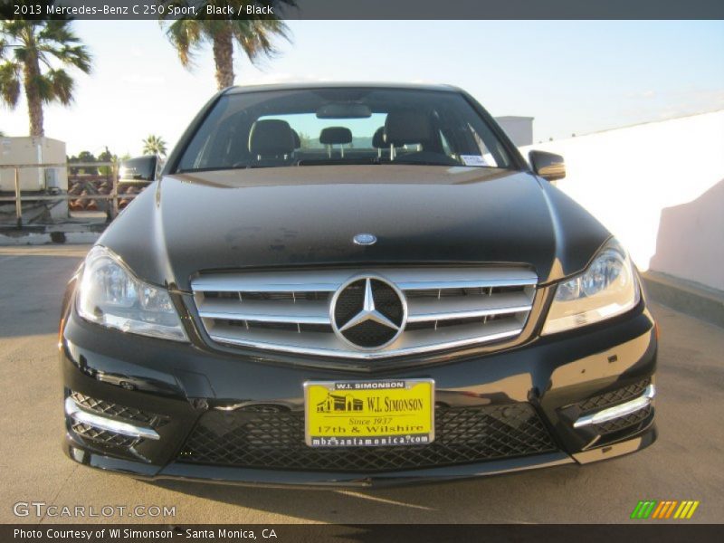 Black / Black 2013 Mercedes-Benz C 250 Sport