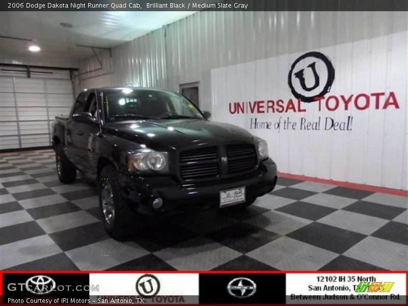 Brilliant Black / Medium Slate Gray 2006 Dodge Dakota Night Runner Quad Cab